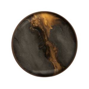 Vide-poches en verre Rond Organique Bronze