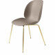 Chaise Beetle Dining Conic Brass Base