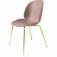 Chaise Beetle Dining Conic Brass Base